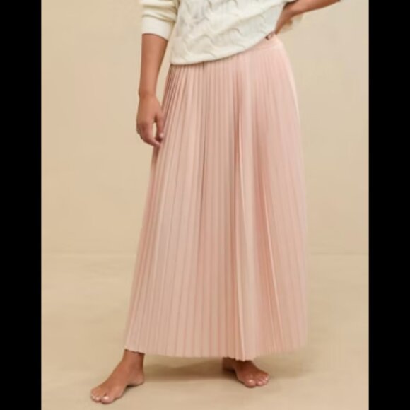 aerie Dresses & Skirts - Aerie | Light Pink Balletcore Maxi Pleated Elastic Waist Skirt Small